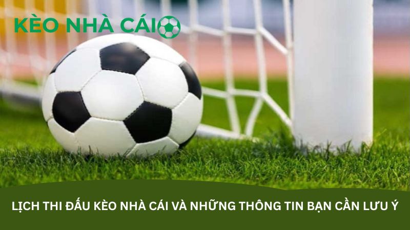 Lịch thi đấu kèo nhà cái và những thông tin bạn cần lưu ý