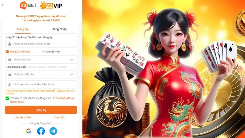 Hướng dẫn đăng ký 28BET an toàn, nhanh chóng